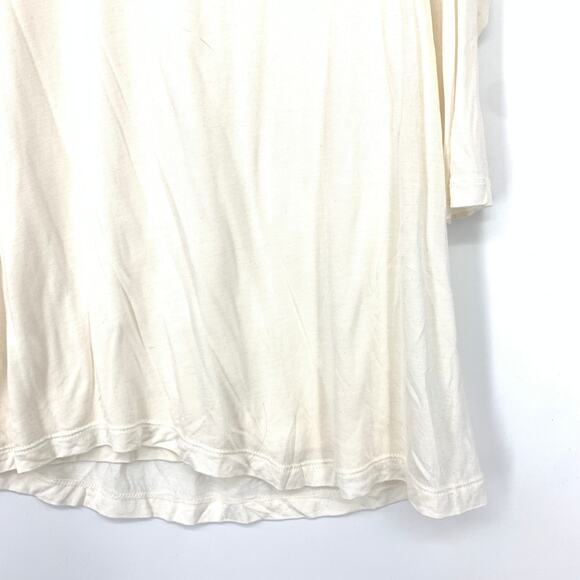 J.Jill Pure Jill Supersoft 3/4 Sleeve Elliptical Tee Womens Sz Small Cream White - Picture 4 of 5
